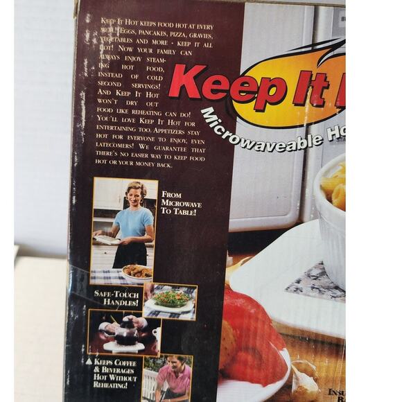Keep It Hot Microwavable Hot Plate Food Warmer – Reusable Heat Retention Plate - Picture 3 of 6